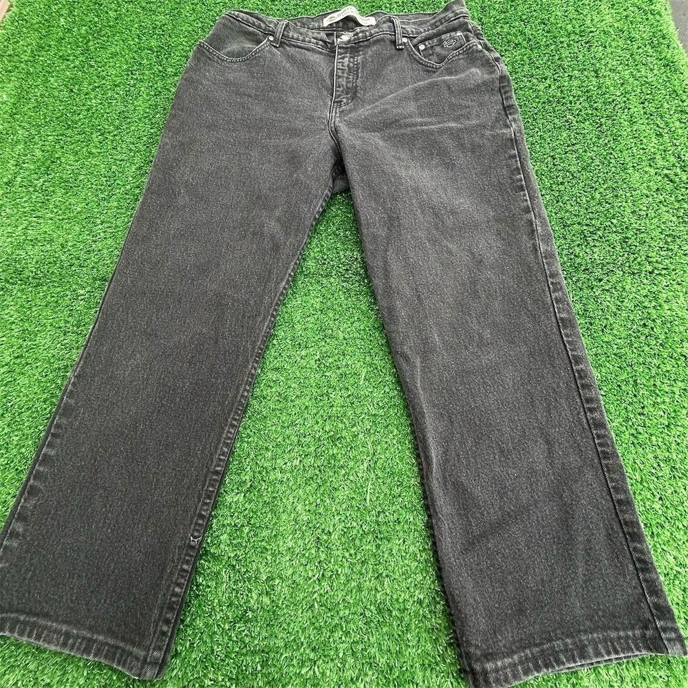Harley-Davidson Jeans Mens Waist 32 Length 25 Dark Gray Straight Leg Denim 5 Poc